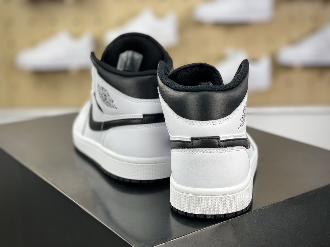 260 耐克Nike Air Jordan 1 Mid"Reverse Panda White Black"AJ1乔丹一代篮球鞋“f反转白黑熊猫”DQ8426-132