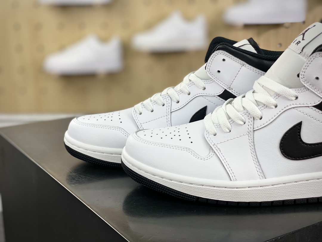 260 耐克Nike Air Jordan 1 Mid"Reverse Panda White Black"AJ1乔丹一代篮球鞋“f反转白黑熊猫”DQ8426-132