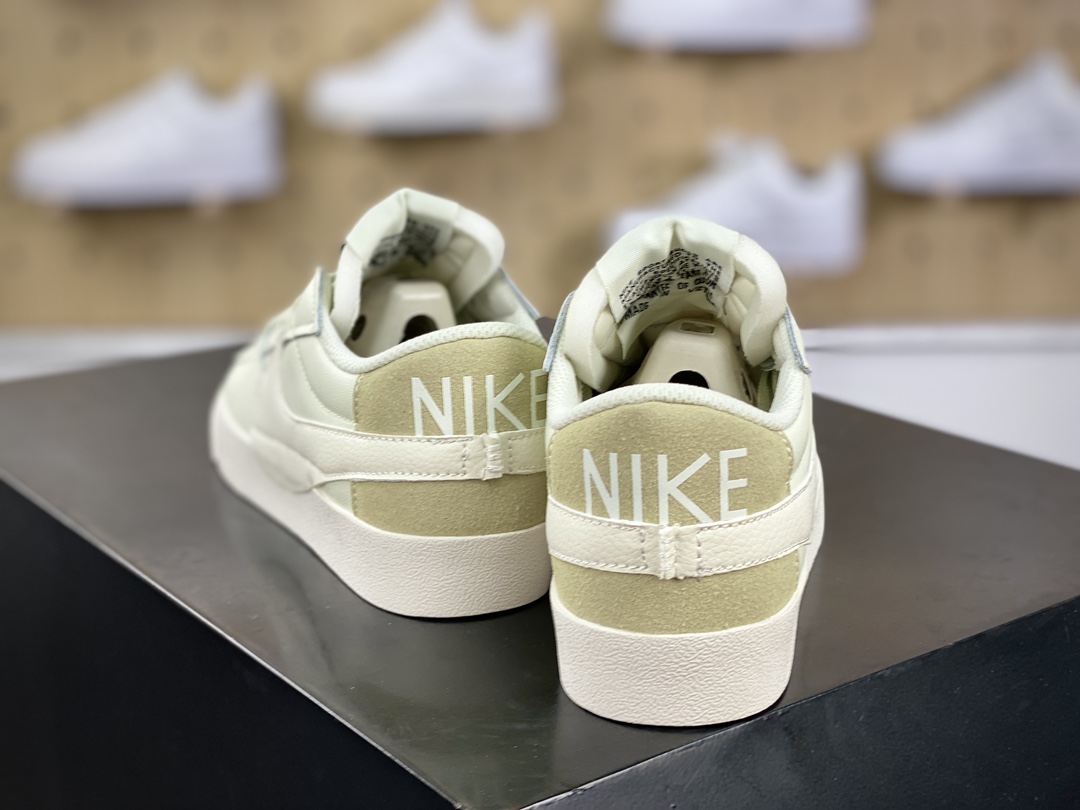 140 耐克Nike Blazer 77 Low Jumbo"Light Pink/White/Brown"1977开拓者板鞋“皮革米白”