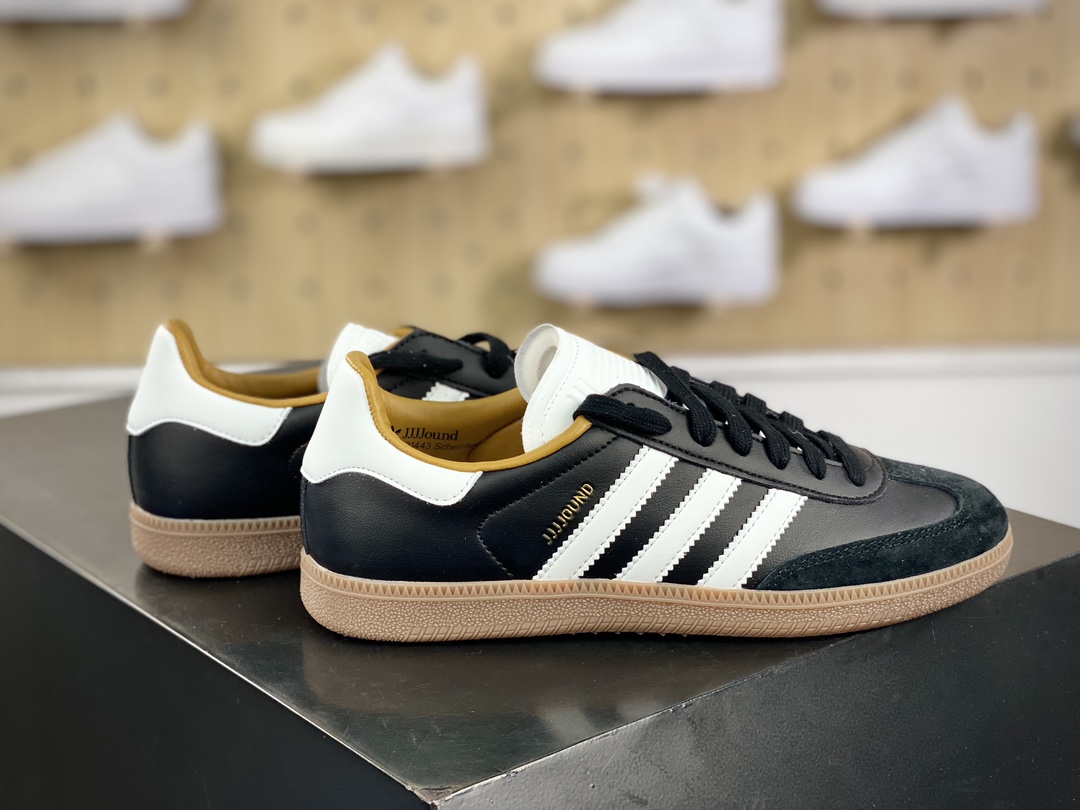 220 JJJJound x Adidas Originals Samba Classic"Studded Pack Black"桑巴舞板鞋“联名黑白”ID8708