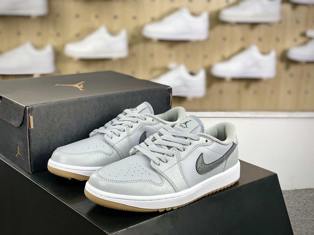 180 ,耐克Nike Air Jordan 1 Low Golf”Golf Wolf Grey Gum”AJ1乔丹一代运动鞋“皮革狼灰生胶底”DD9315-006