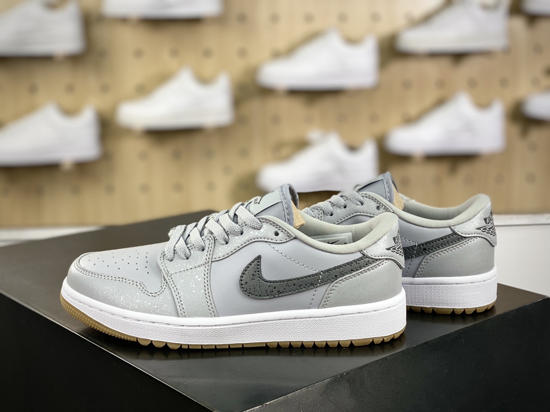 180 ,耐克Nike Air Jordan 1 Low Golf"Golf Wolf Grey Gum"AJ1乔丹一代运动鞋“皮革狼灰生胶底”DD9315-006