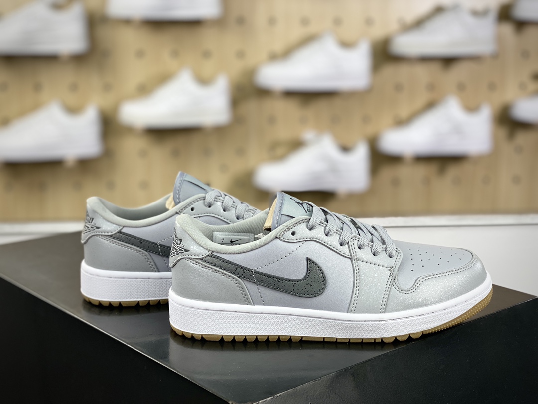 180 ,耐克Nike Air Jordan 1 Low Golf"Golf Wolf Grey Gum"AJ1乔丹一代运动鞋“皮革狼灰生胶底”DD9315-006