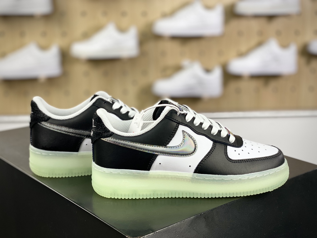 Nike Air Force 1'07 Low GS”Year of the Dragon” Air Force One Sneakers ”Black and White Panda Laser Neon Dragon Year” FZ5529-103