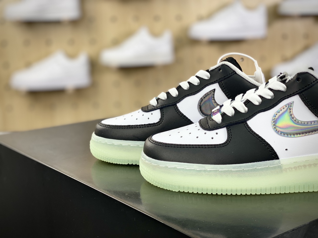 Nike Air Force 1'07 Low GS”Year of the Dragon” Air Force One Sneakers ”Black and White Panda Laser Neon Dragon Year” FZ5529-103