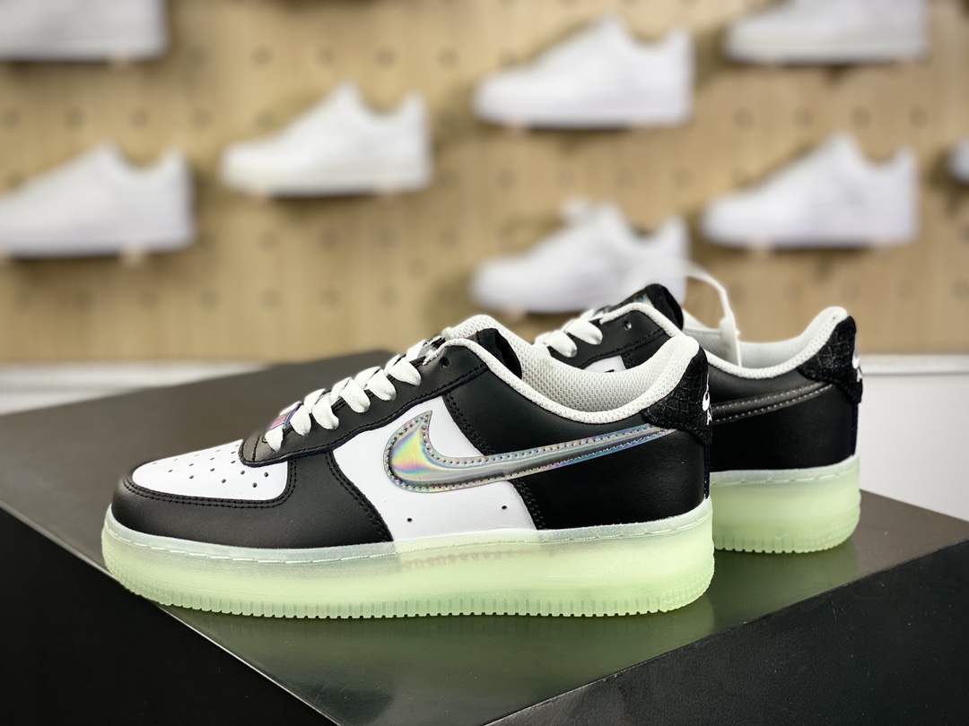 Nike Air Force 1'07 Low GS”Year of the Dragon” Air Force One Sneakers ”Black and White Panda Laser Neon Dragon Year” FZ5529-103