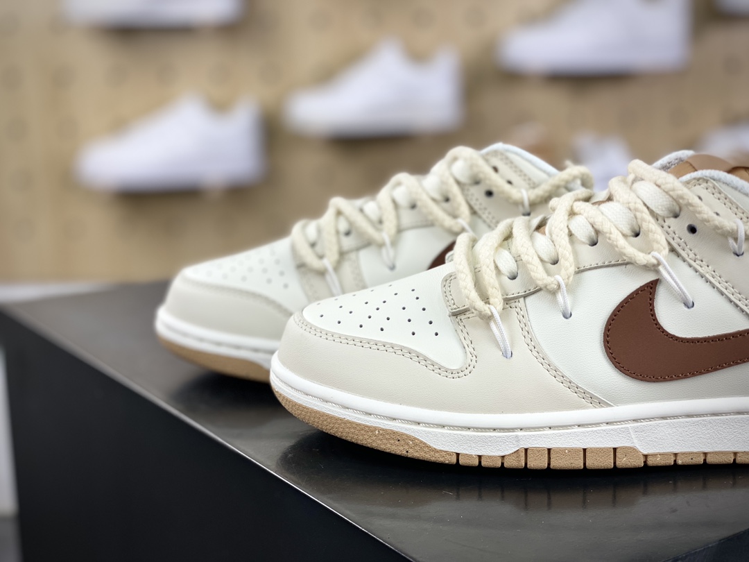 260 耐克Nike SB Dunk Low Lot" Milk Bear"扣篮系列低帮板鞋“米棕豆乳熊仔美拉德绑绳”DD1873-200