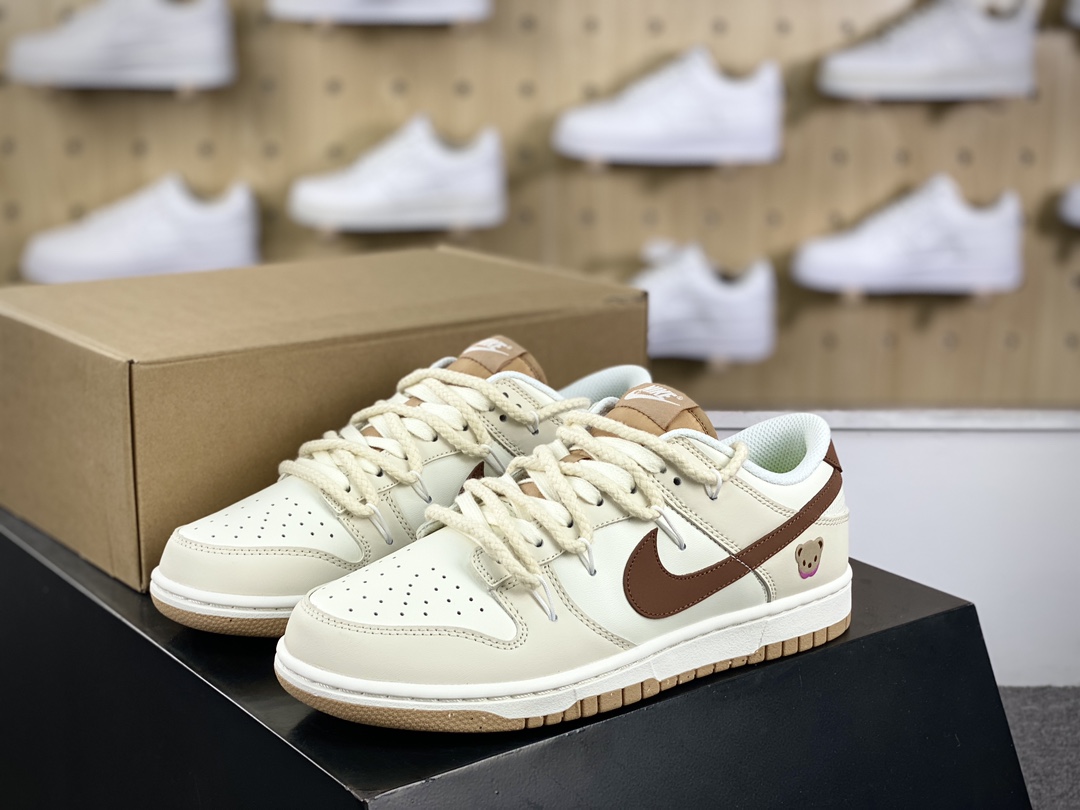 260 耐克Nike SB Dunk Low Lot” Milk Bear”扣篮系列低帮板鞋“米棕豆乳熊仔美拉德绑绳”DD1873-200