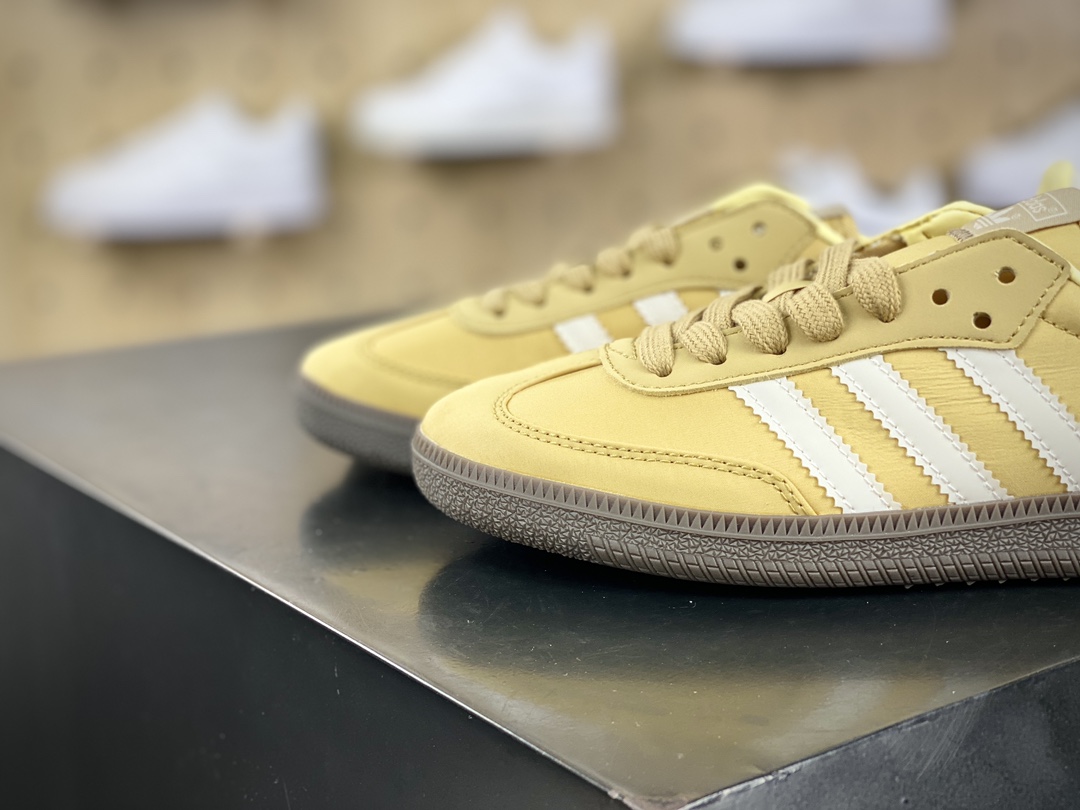 200 Adidas Originals Wmns Samba OG"Off White Oat"桑巴舞板鞋“香蕉米黄咖啡底”IG6170