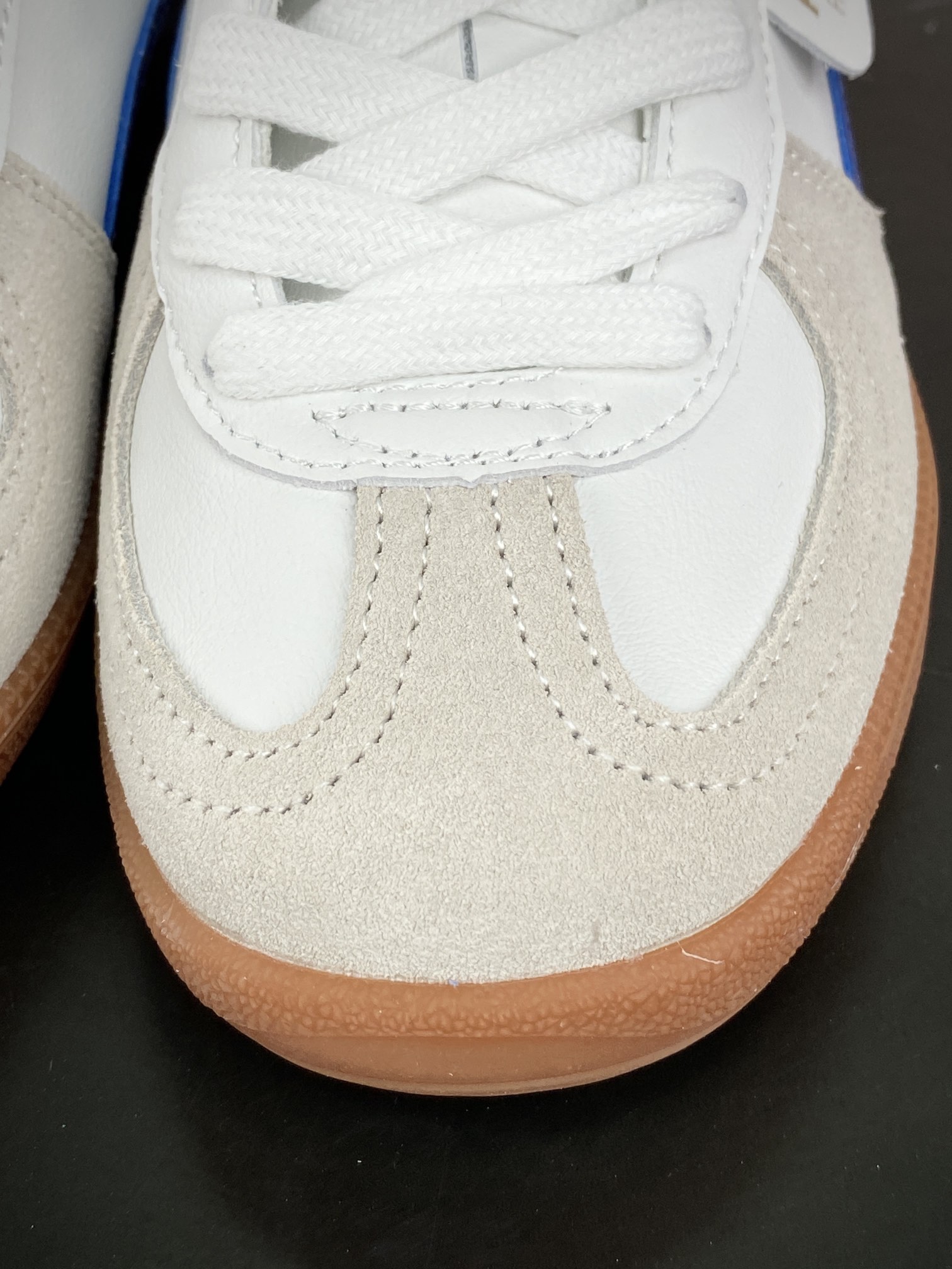 140 彪马PUMA Palermo Leather 巴勒莫系列低帮板鞋“皮革白浅灰蓝焦糖底”396464-05