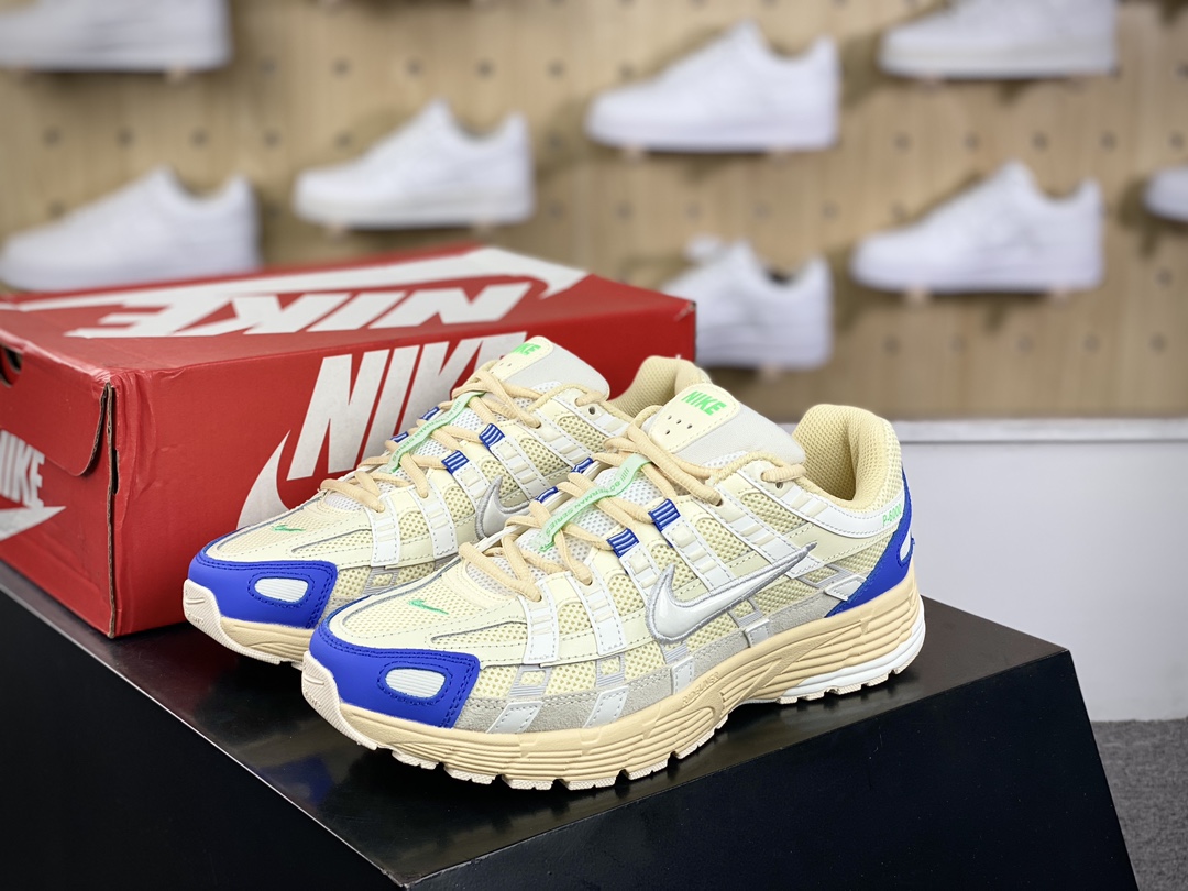 220 耐克Nike P-6000″Coconut Milk Blue”系列低帮慢跑鞋“椰奶黄蓝”FJ5443-113