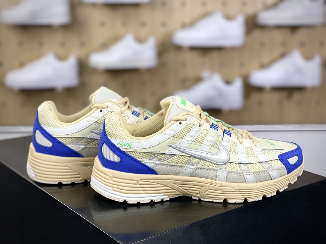 220 耐克Nike P-6000"Coconut Milk Blue"系列低帮慢跑鞋“椰奶黄蓝”FJ5443-113