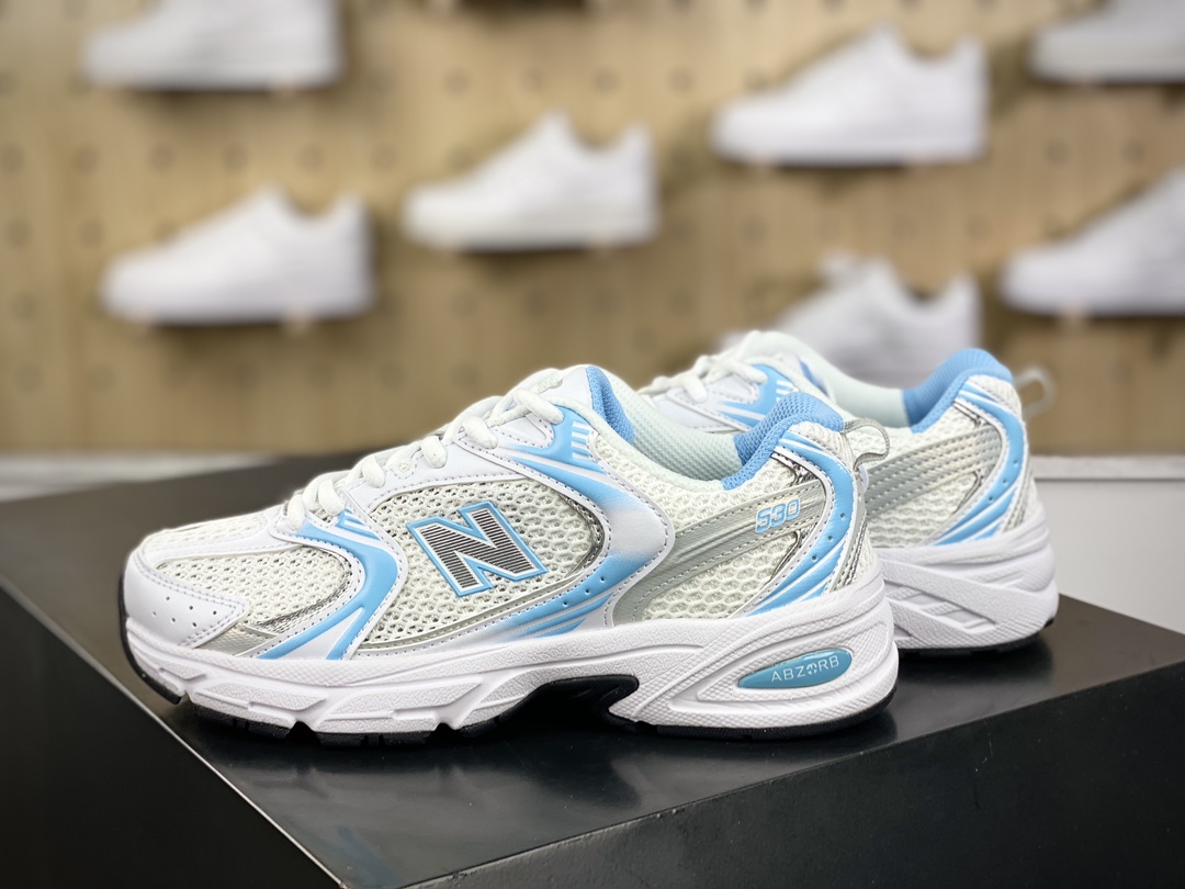 200 NB新百伦New Balance MR530系列低帮复古老爹风休闲运动跑步鞋“白银大学蓝”MR530BB