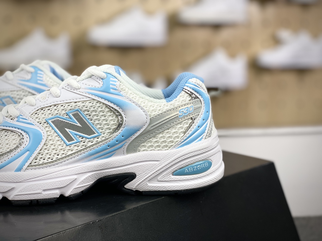 200 NB新百伦New Balance MR530系列低帮复古老爹风休闲运动跑步鞋“白银大学蓝”MR530BB