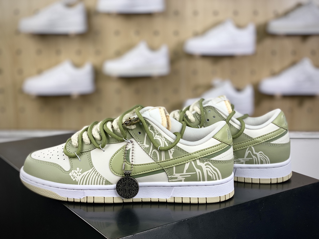 280 耐克Nike SB Dunk Low Lot"Milk Bear"扣篮系列低帮板鞋“米白绿双钩绑绳”