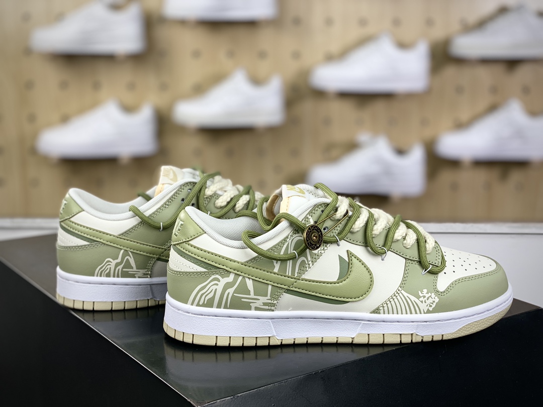 280 耐克Nike SB Dunk Low Lot"Milk Bear"扣篮系列低帮板鞋“米白绿双钩绑绳”