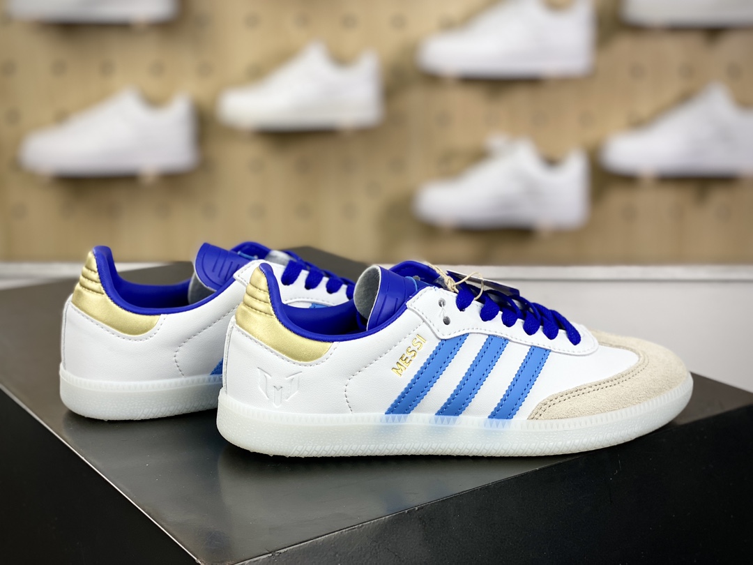 160 阿迪达斯/三叶草Adidas Originals Samba OG桑巴舞板鞋“白蓝”ID3550