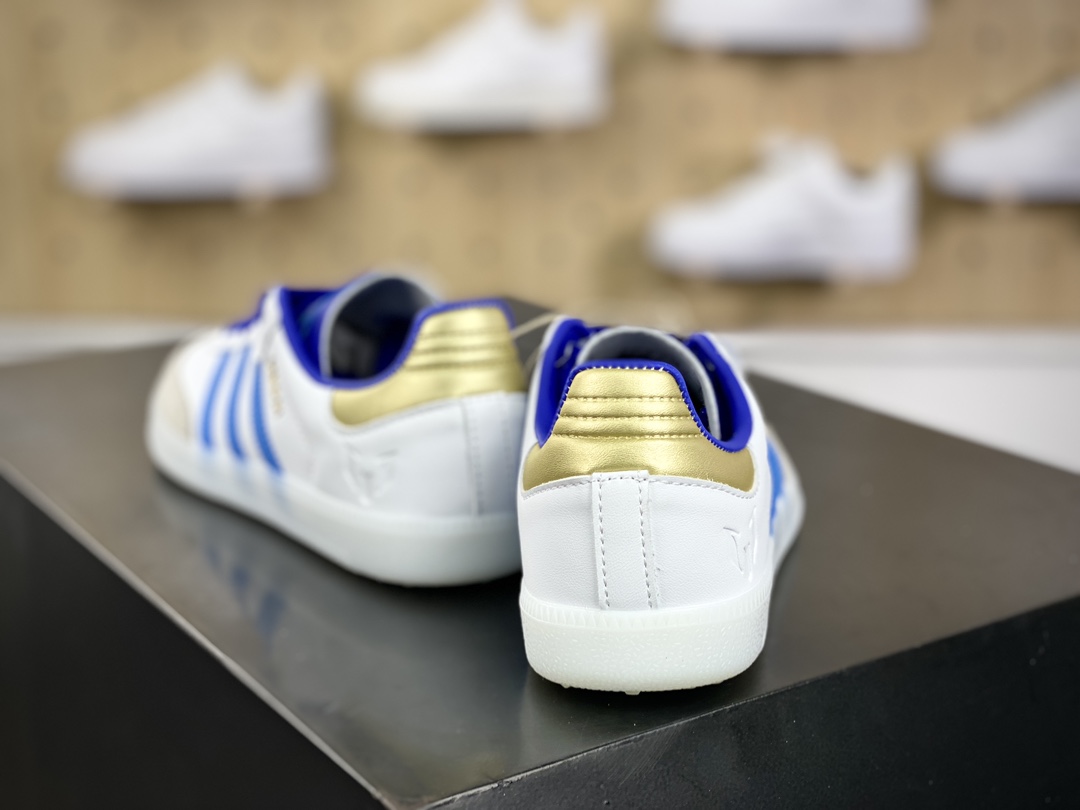 160 阿迪达斯/三叶草Adidas Originals Samba OG桑巴舞板鞋“白蓝”ID3550