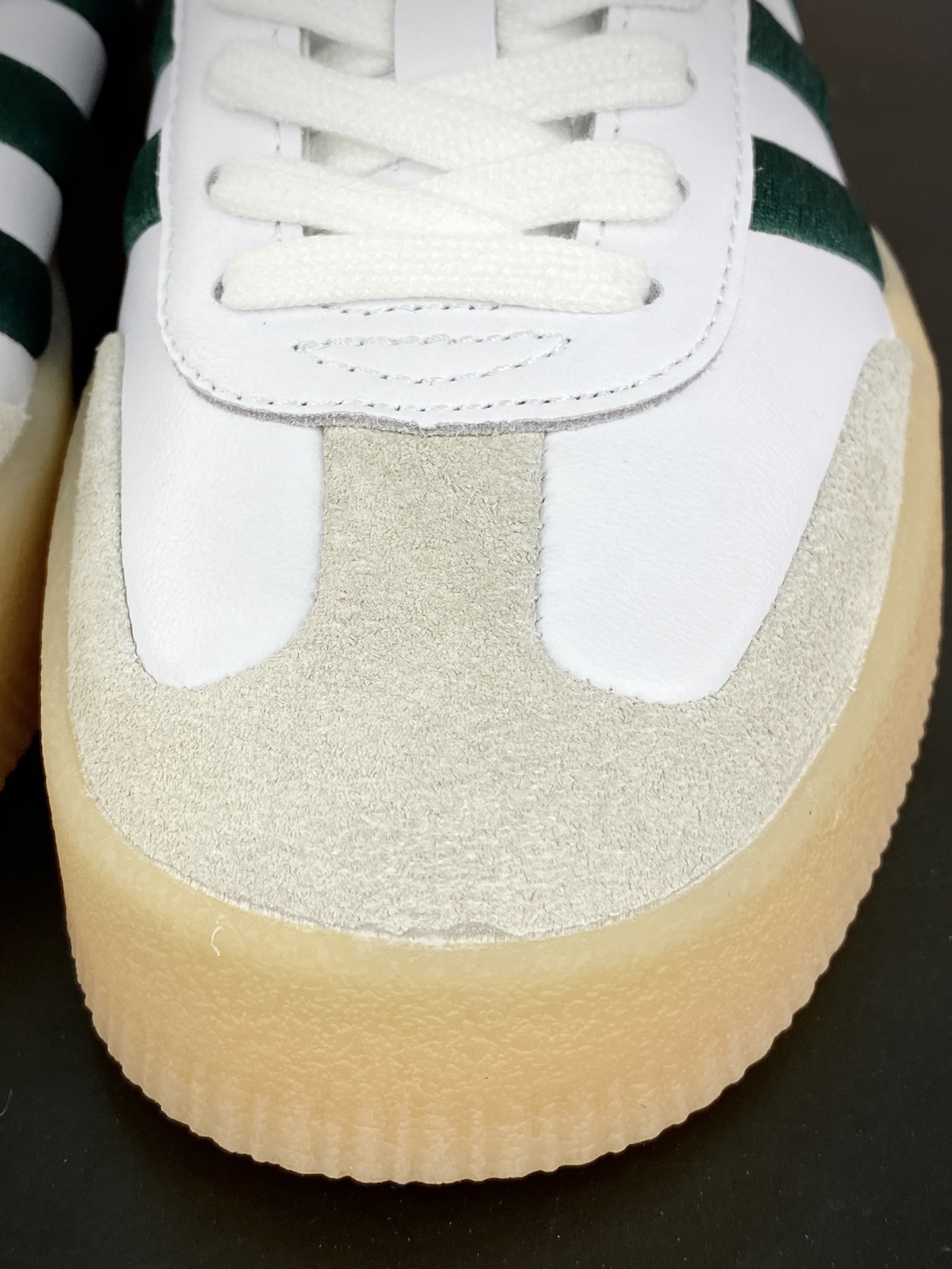 180 阿迪达斯Adidas Samba XLG"White Green"桑巴舞板鞋“白深绿生胶底”ID0440