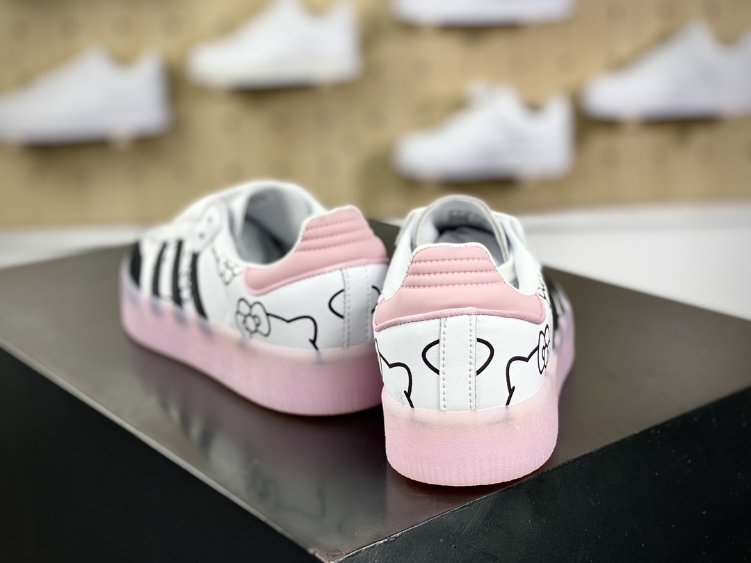 180 Adidas Samba 2.0 XLG"Hello Kitty And Friends"桑巴舞板鞋“联名白黑浅凯蒂猫”ID8168