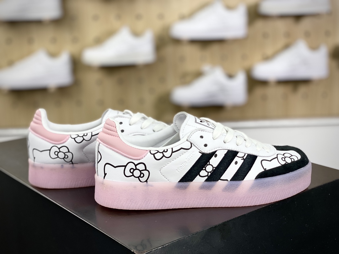 180 Adidas Samba 2.0 XLG"Hello Kitty And Friends"桑巴舞板鞋“联名白黑浅凯蒂猫”ID8168