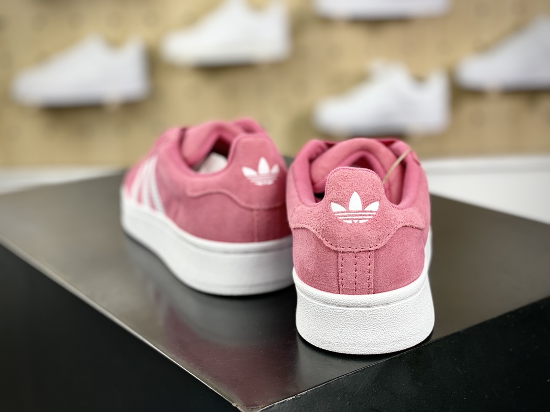 180 阿迪达斯Adidas Originals Campus 00s 学院系列面包风经典复古低帮板鞋“翻毛玫粉白”ID7028