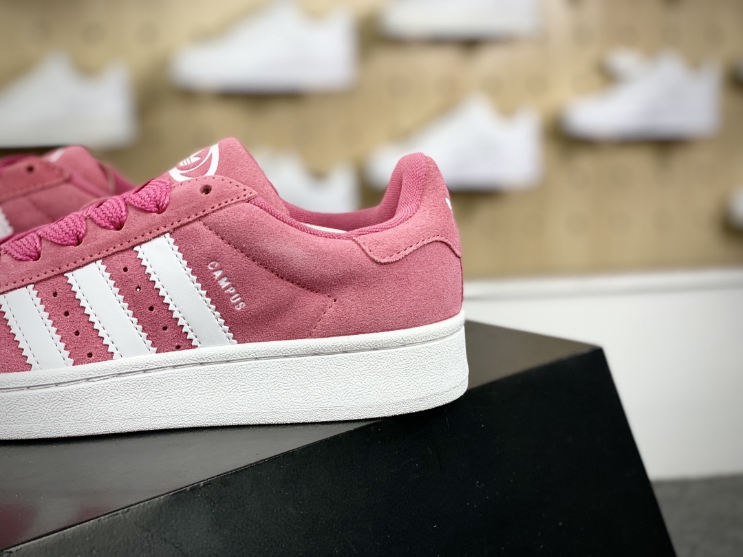 180 阿迪达斯Adidas Originals Campus 00s 学院系列面包风经典复古低帮板鞋“翻毛玫粉白”ID7028