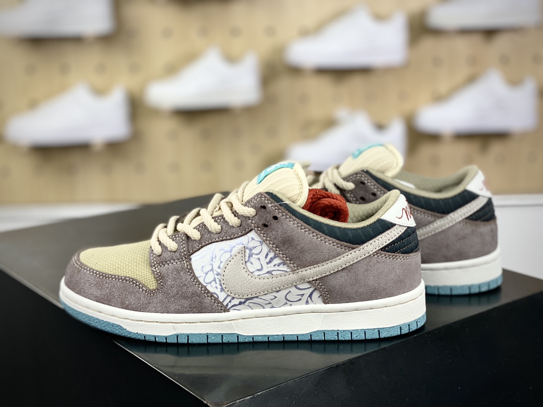 350 耐克Nike SB Dunk Low Pro"Big Money Savings"扣篮板鞋“棕褐灰紫花雕”FZ3129-200