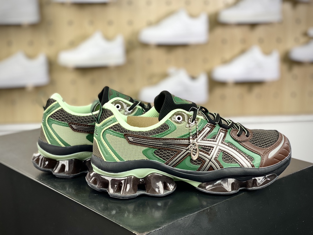 240 亚瑟士/ASICS Gel-Quantum Kinetic""Dark Sepia Shamrock Green"量子跑步鞋“深棕黑绿”1203A270-251