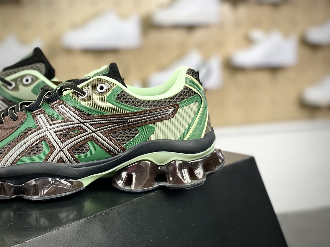 240 亚瑟士/ASICS Gel-Quantum Kinetic""Dark Sepia Shamrock Green"量子跑步鞋“深棕黑绿”1203A270-251