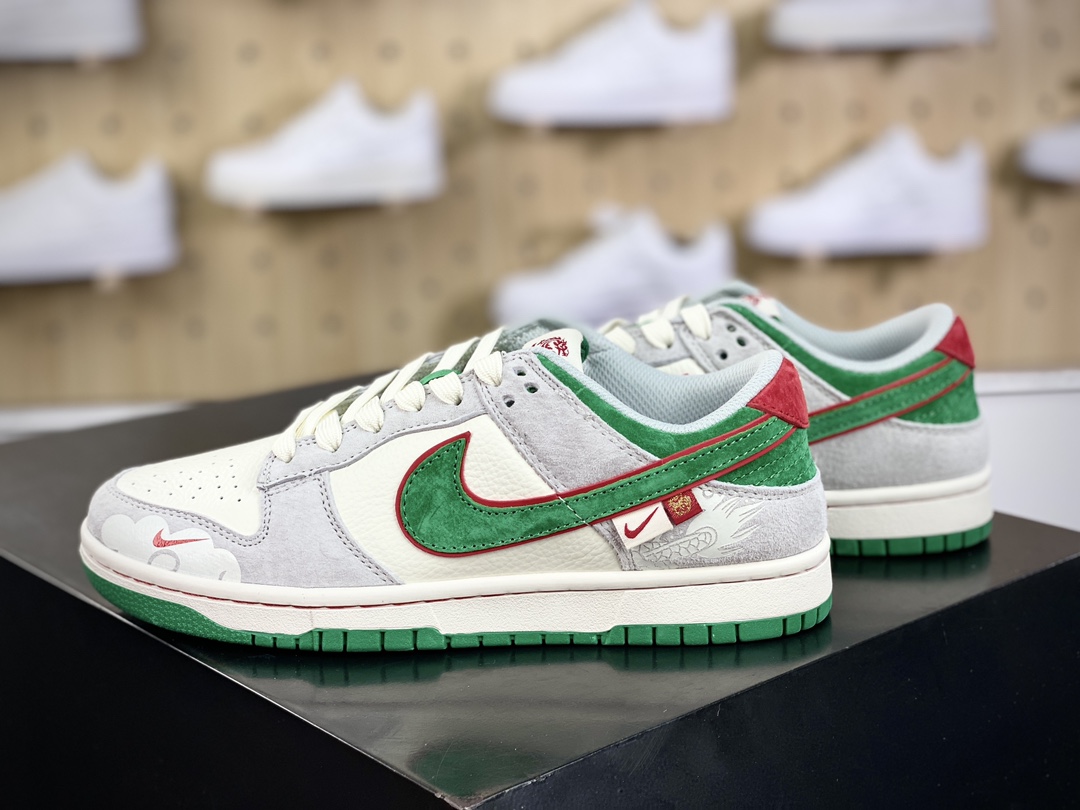 280 耐克Nike SB Dunk Low Retro"Year of the Dragon"扣篮板鞋“龙年米白绿红苍龙”CR8033-505