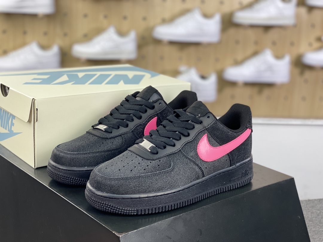 260 Nike Air Force 1’07 Low”Black/Rose Pink/Swan”空军一号低帮板鞋“黑玫粉天鹅满天星”CW2288-015