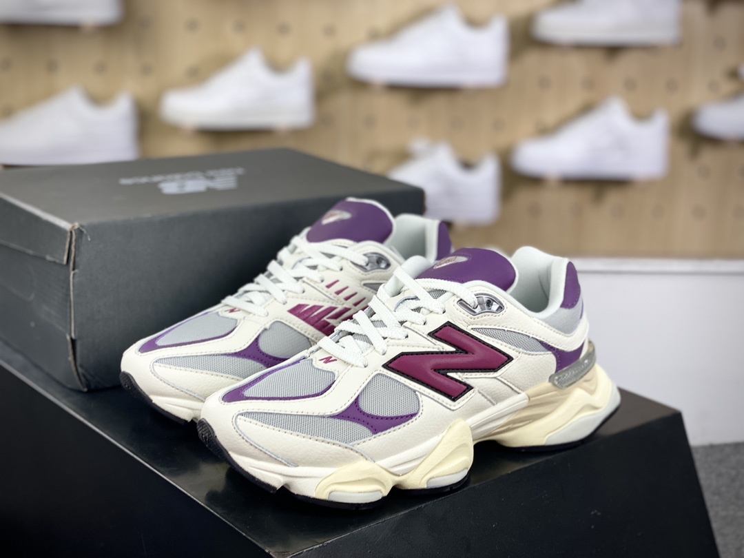 300 新百伦New Balance 9060″Magenta”系列复古百搭跑步鞋“奶白深紫品红”U9060ESC