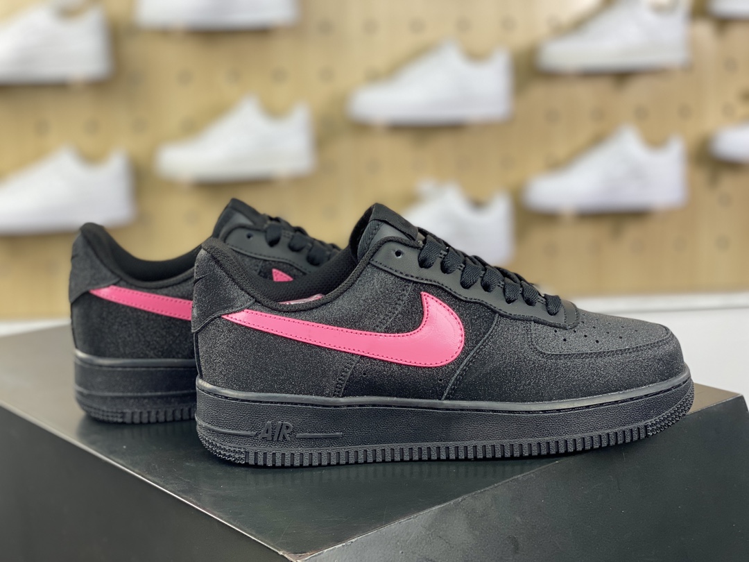 260 Nike Air Force 1'07 Low”Black/Rose Pink/Swan”空军一号低帮板鞋“黑玫粉天鹅满天星”CW2288-015