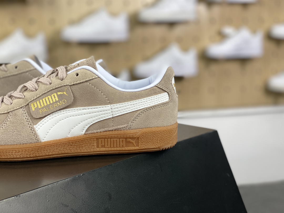 160 彪马PUMA Palermo Leather 巴勒莫系列低帮板鞋“皮革棕白生胶底”396464-06