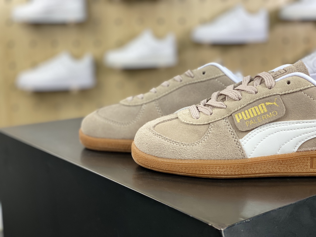 160 彪马PUMA Palermo Leather 巴勒莫系列低帮板鞋“皮革棕白生胶底”396464-06