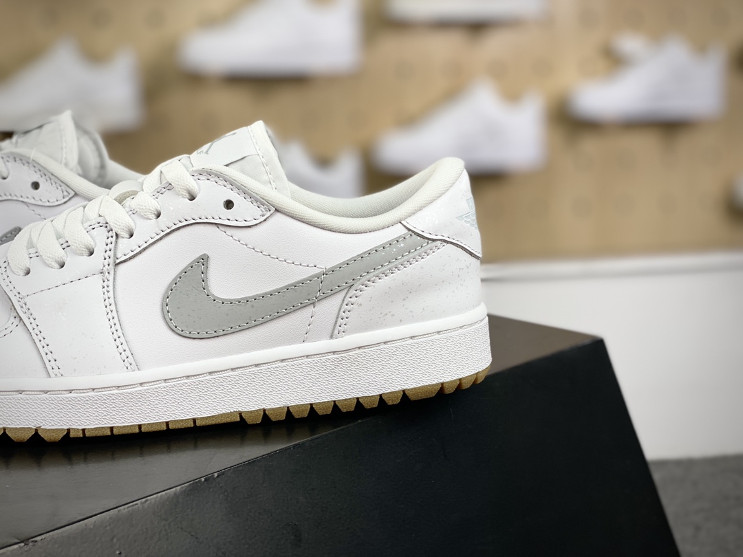 280 Nike Air Jordan 1 Low Golf"White Gum"AJ1乔丹一代运动鞋“皮革白灰生胶底”DD9315-111