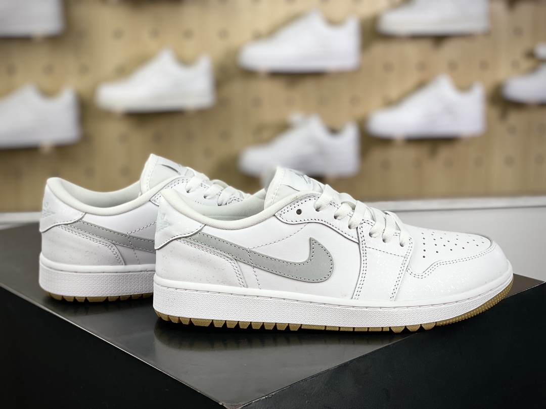 280 Nike Air Jordan 1 Low Golf"White Gum"AJ1乔丹一代运动鞋“皮革白灰生胶底”DD9315-111