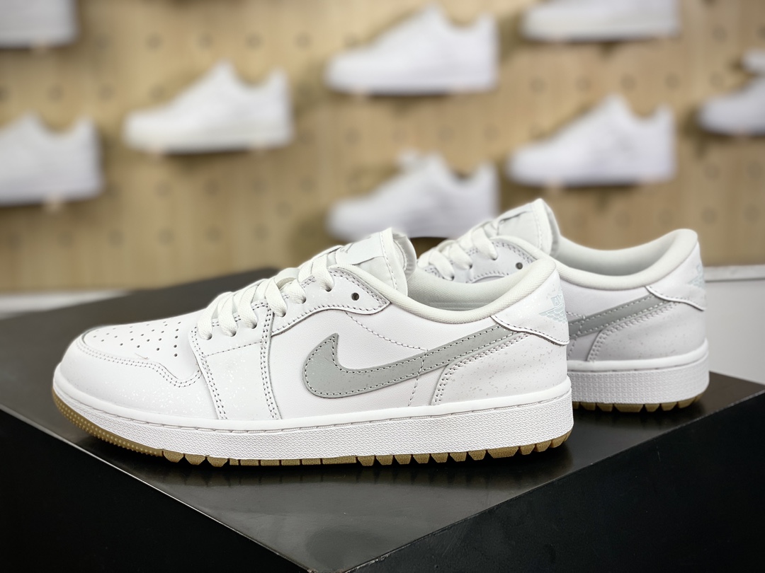 280 Nike Air Jordan 1 Low Golf"White Gum"AJ1乔丹一代运动鞋“皮革白灰生胶底”DD9315-111