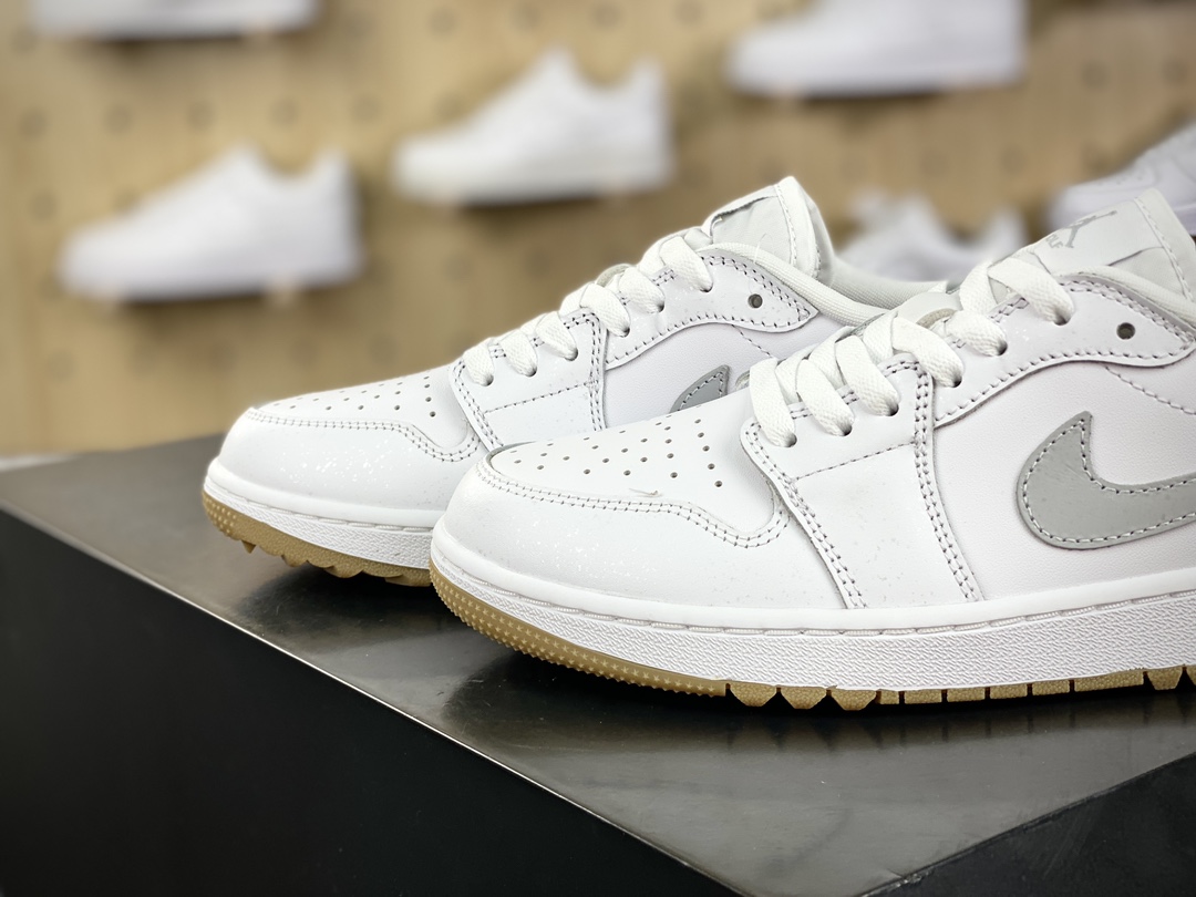 280 Nike Air Jordan 1 Low Golf"White Gum"AJ1乔丹一代运动鞋“皮革白灰生胶底”DD9315-111