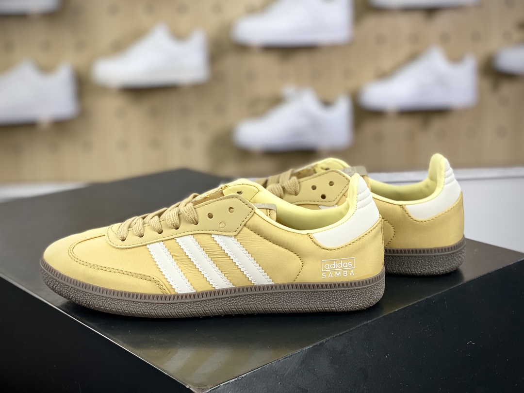 200 阿迪达斯/三叶草Adidas Originals Samba OG桑巴舞系列板鞋“尼龙奶黄奶油白”IG6170