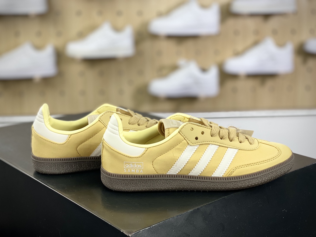 200 阿迪达斯/三叶草Adidas Originals Samba OG桑巴舞系列板鞋“尼龙奶黄奶油白”IG6170