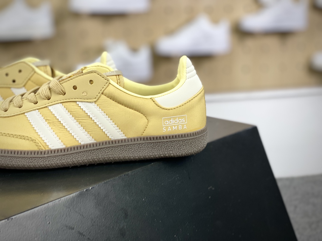 200 阿迪达斯/三叶草Adidas Originals Samba OG桑巴舞系列板鞋“尼龙奶黄奶油白”IG6170