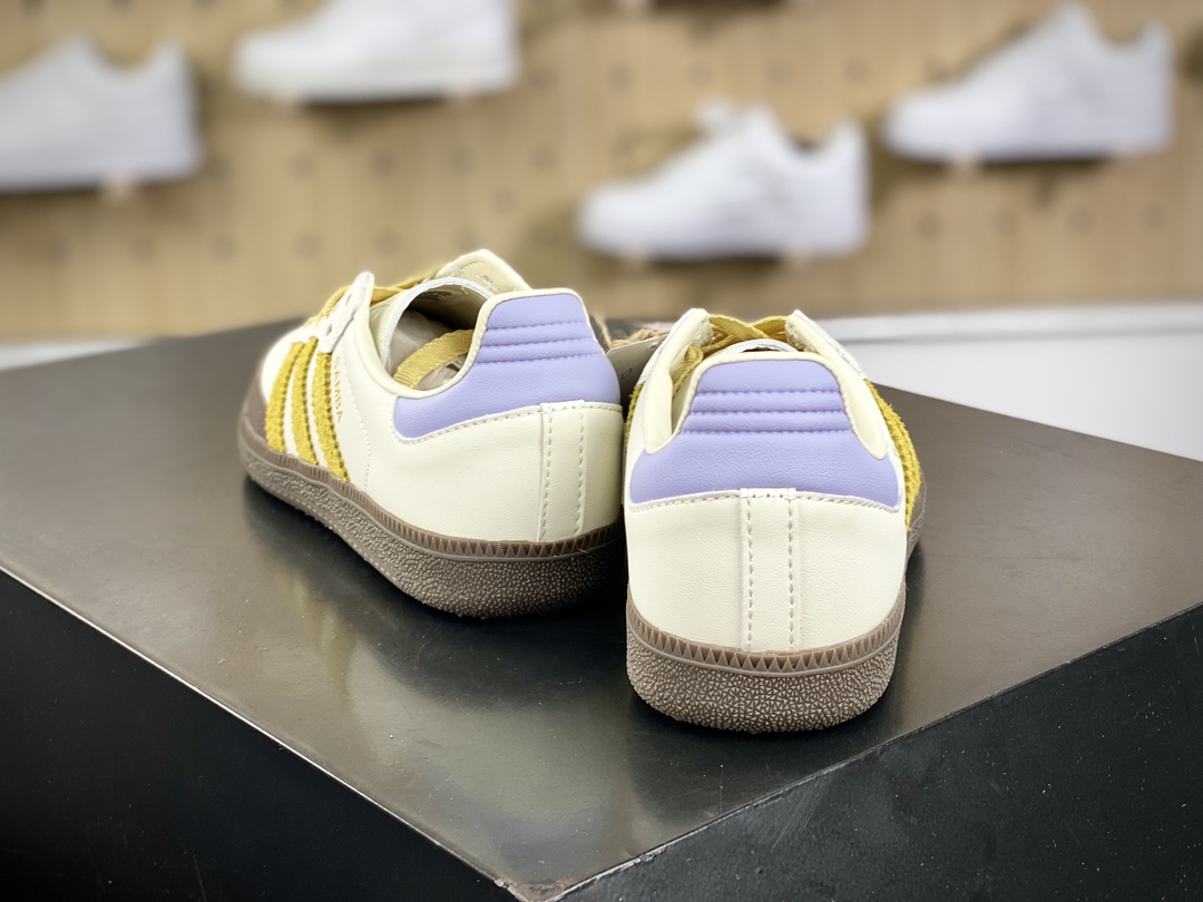 200 Adidas Originals Wmns Samba OG"Off White Oat"桑巴舞板鞋“香蕉米黄紫巧克力咖啡底”IE0875