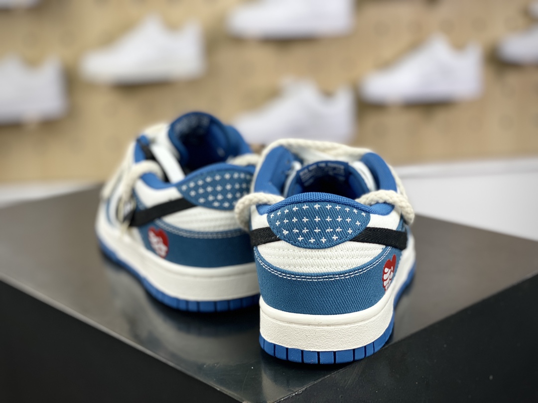 260 耐克Nike SB Dunk Low Lot"Blue/White"扣篮系列低帮板鞋“牛仔蓝白黑刺子绣绑绳”DV0834-101