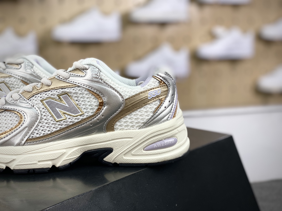 200 新百伦New Balance MR530系列低帮复古跑步鞋“米白银玫瑰金淡粉”MR530ZG