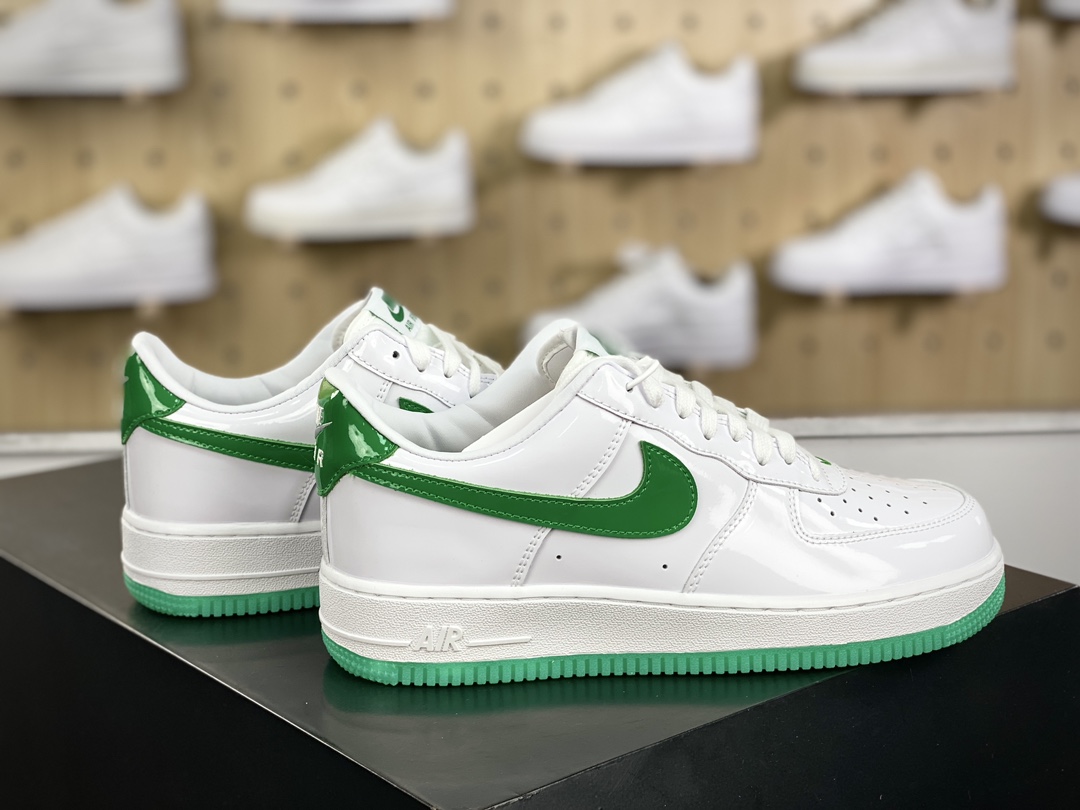 200 耐克Nike Air Force 1’07 Low Retro"White/BlUEMirror"空军一号板鞋“皮革白绿镜面”HF4864-094