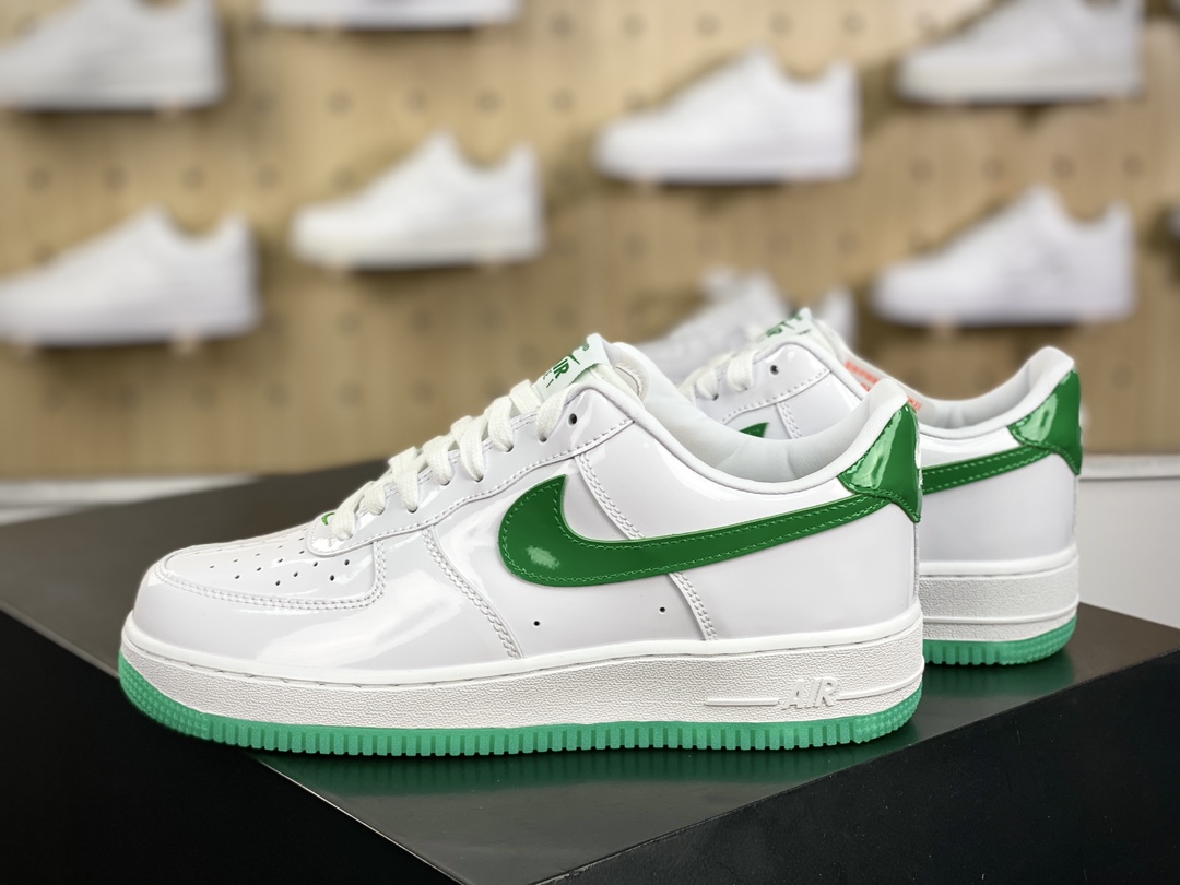 200 耐克Nike Air Force 1’07 Low Retro"White/BlUEMirror"空军一号板鞋“皮革白绿镜面”HF4864-094