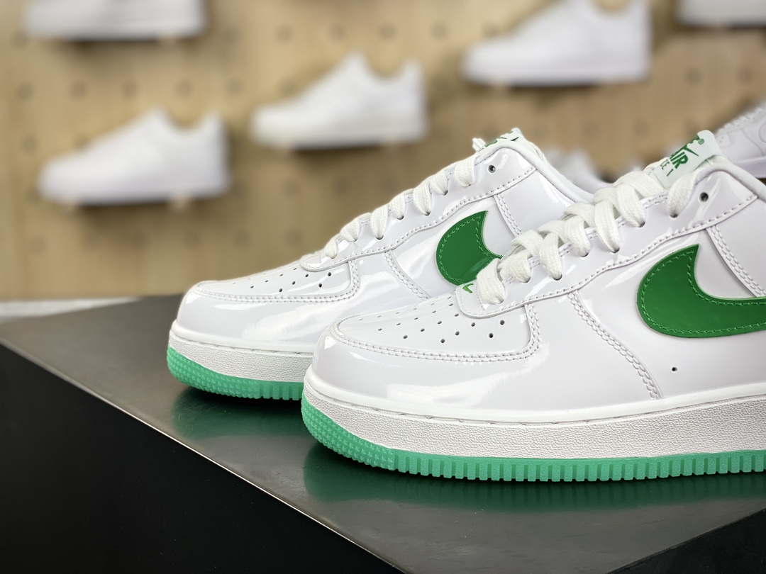 200 耐克Nike Air Force 1’07 Low Retro"White/BlUEMirror"空军一号板鞋“皮革白绿镜面”HF4864-094