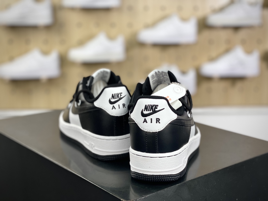 220 Off-White x Nike Air Force 1'07 Low”Black/White”空军一号板鞋“OW黑白熊猫登山绑绳”CV1724-108